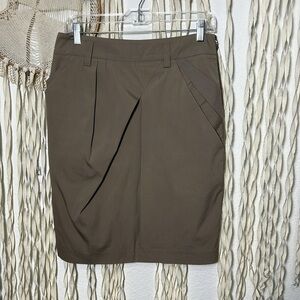 GUNEX | MaxMara Taupe Pencil Skirt Size US6 Cotton/Spandex